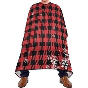 Kappers Snijden Cape Kerst Rode Buffel-Plaid Salon Cape Wasbaar Haircut Barber Cape Ademend Haar Styling Cape Voor Salon Haarsnit Volwassenen Haar Styling 140 x 170 cm
