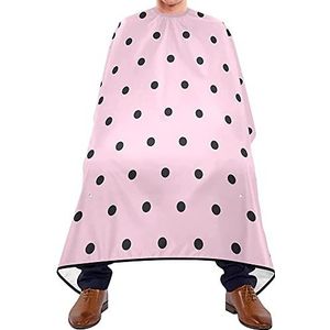 Haar Snijden Schort Polka Dots Roze Kappersjurk Waterdichte Kapper Cape Lichtgewicht Baard Bib Voor Haar Verven Kapper Kapper Kapsel 140X170Cm
