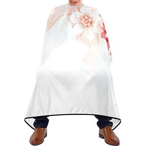 Kappers Cape Bloem Kappers Schort Gemakkelijk Schoon Haar Snijden Jurk Verstelbare Elastische Sluiting Haar Snijden Schort Voor Barbershop Kids Schoonheidswinkels 140X170Cm