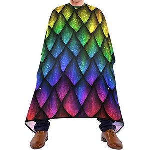 Kappers Schort Regenboog Draak Weegschalen Patroon Kapper Cape Lichtgewicht Kappers Jurk Waterdicht Snijden Jurken Voor Volwassenen Barbershop Haar Snijden 140X170Cm