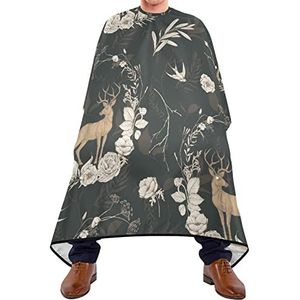 Kappers Cape Bloem Kransen Herten Scheren Bib Lichtgewicht Kapsel Cape Gemakkelijk Schoon Kapper Cape Voor Kapsel Schoonheidswinkels Haar Verven 140X170Cm