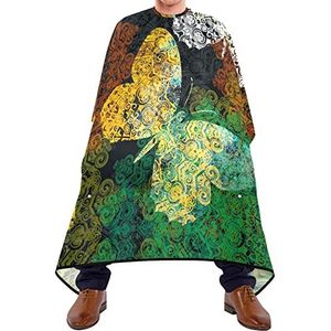 Snijden Jurk Abstracte Vlinder Kapsel Salon Cape Waterdicht Haar Snijden Cape Verstelbare Elastische Sluiting Kapper Cape Voor Volwassenen Salon Kapsel 140X170Cm