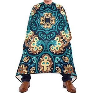 Kappers Schort Natuur Etnische Styling Capes Waterdichte Kapper Jurk Cape Lichtgewicht Salon Cape Voor Barbershop Haar Snijden Volwassenen 140X170Cm