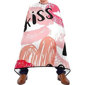 Kapper Cape Lip Kiss Patroon Salon Cape Lichtgewicht Styling Capes Gemakkelijk Schoon Kapsel Salon Cape Voor Volwassenen Kapsel Kapper 140X170Cm