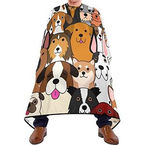 Haar Snijden Cape Leuke Honden Snijden Jurken Waterdicht Snijden Toga Verstelbare Elastische Sluiting Haar Snijden Toga Voor Salon Barbershop Kapsel 140X170Cm