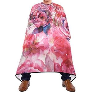 Kapsel Cape Rose Bloem Kappers Cape Verstelbare Elastische Sluiting Snijden Jurken Lichtgewicht Kappers Jurk Voor Kapsel Schoonheidswinkels Salon 140X170Cm