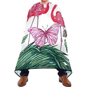 Salon Jurken Roze Flamingo's Tropisch Haar Snijden Toga Waterdicht Haar Snijden Cape Lichtgewicht Snijden Toga Voor Salon Volwassenen Kids 140X170Cm