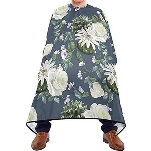 Kapper Cape Rose Bloem En Cactus Scheren Bib Lichtgewicht Haar Snijden Schort Gemakkelijk Schoon Snijden Jurken Voor Barbershop Salon Haar Verven 140X170Cm