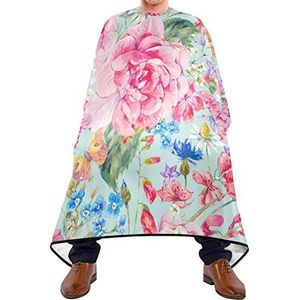 Salon Cape Natuurlijke Rozen Madeliefje Kapperscape Haar Wasbaar Kapsalon Cape Ademend Barber Cape Voor Salon Haarsnit Haarontwerp Volwassenen 140 x 170 cm