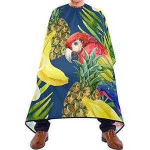 Barber Cape Papegaai Banaan Ananas Tondeuse Cape Verstelbare Hairdressing Cape Waterdichte Haar Styling Cape Voor Volwassenen Haarontwerp Haarstyling 140 x 170 cm