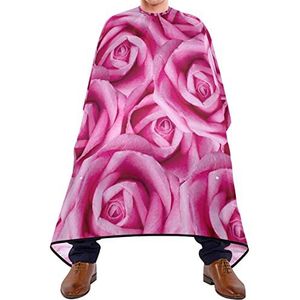 Snijden Gown Roze Rose Bloemen Kapper Cape Waterdichte Kappers Schort Gemakkelijk Schoon Haar Snijden Cape Voor Volwassenen Haar Snijden Kapsel 140X170Cm