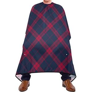 Kapperscape Marinerotes Plaid Hairdressing Cape Ademend Salon Cape Verstelbare Kapmantel Voor Volwassenen Haar Ontwerp Haar Styling 140 x 170 cm