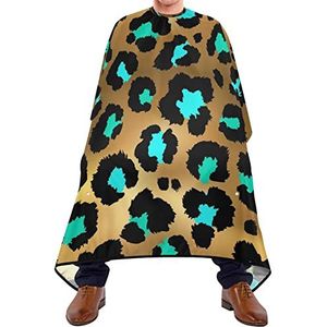 Haircut Barber Cape Gouden Luipaardpatroon Haar Styling Cape Waterdichte Kapsel Salon Cape Verstelbare Salon Cape Voor Haar Styling Salon Kapsel Kinderen 140 x 170 cm