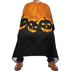 Kapperscape Halloween Pompoen Kam Cape Waterdichte Salon Cape Verstelbare Barber Cape Voor Kinderen Haar Styling Haarontwerp 140 x 170 cm