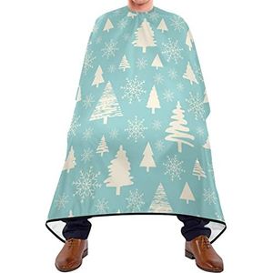 Kappers Schort Kerstboom Sneeuwvlok Kapsel Cape Lichtgewicht Kapsel Salon Cape Gemakkelijk Schoon Kapper Gown Cape Voor Salon Haar Verven Kids 140X170Cm