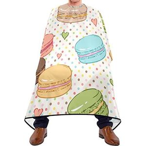 Kappers Cape Leuke Macaron Haar Snijden Toga Waterdicht Kapsel Salon Cape Verstelbare Elastische Sluiting Styling Capes Voor Salon Barbershop Kapsel 140X170Cm