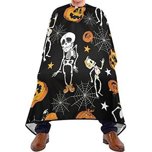 Salon Cape Halloween Pompoen Schedel Salon Cape Ademend Barber Cape Waterdicht Haar Styling Cape Voor Volwassenen Salon Kapsel Kinderen 140 x 170 cm
