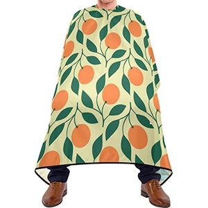 Kappersjurk Oranje Kappersschort Verstelbare Elastische Sluiting Kapsel Cape Waterdicht Haar Snijden Cape Voor Schoonheidswinkels Haar Snijden Barbershop 140X170Cm