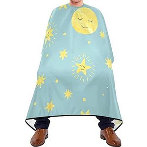 Kapsel Salon Cape Slapen Maan En Sterren Styling Capes Waterdichte Salon Cape Lichtgewicht Scheren Bib Voor Volwassenen Salon Barbershop 140X170Cm