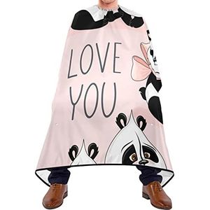 Kapper Cape Leuke Panda Salon Cape Waterdicht Haar Snijden Schort Lichtgewicht Salon Jurken Voor Schoonheidssalons Haar Snijden Haar Verven 140X170Cm