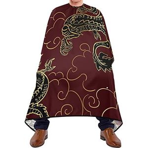 Kam Cape Draak Japanse Chinese Tondeuse Cape Waterdichte Salon Cape Verstelbare Haircut Barber Cape Voor Volwassenen Kinderen Haar Styling 140 x 170 cm