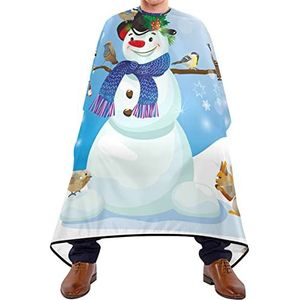 Haarstyling cape grappige sneeuwpop kapperscape waterdicht uitkammen cape wasbare kapmantel voor kinderen haar styling kapsalon kapsel 140 x 170 cm