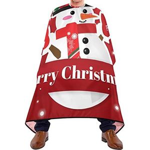 Kapmantel Salon Cape Sneeuwpop Vrolijk Kerstmis Barber Cape Waterdichte Kappers Snijden Cape Verstelbare Salon Cape Voor Kinderen Volwassenen Haar Styling 140 x 170 cm