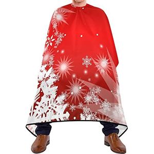 Haircut Barber Cape Kerst Witte Sneeuwvlokken Haar Styling Cape Ademend Kapperscape Wasbaar Kapperscape Haar Voor Salon Kapsel Volwassenen Haarontwerp 140 x 170 cm