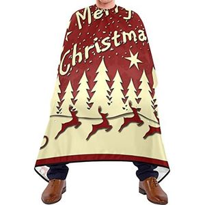 Snijjurk Merry Christmas Kapper Cape Lichtgewicht Snijjurken Gemakkelijk Scheren Bib Voor Volwassenen Salon Kids 140X170Cm