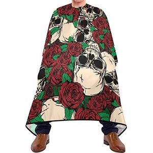 Kappers Knippen Cape Schedel Rode Rozen-Flora Haarknipcape Waterdicht Kam Antistatische Haar Styling Cape Voor Haar Styling Salon Kapsel Kinderen 140 x 170 cm