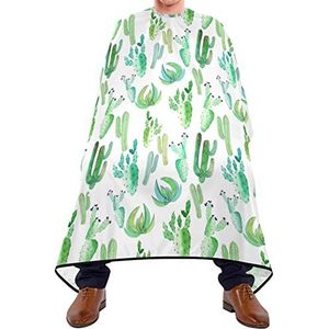 Salon Jurken Tropische Cactus Styling Capes Waterdicht Scheren Bib Verstelbare Elastische Sluiting Haar Snijden Toga Voor Schoonheidswinkels Kids Volwassenen 140X170Cm