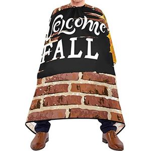 Haar Snijden Schort Welkom Herfst Bladeren Baard Bib Gemakkelijk Schoon Kappersjurk Lichtgewicht Snijden Toga Voor Haar Snijden Haar Verven Barbershop 140X170Cm