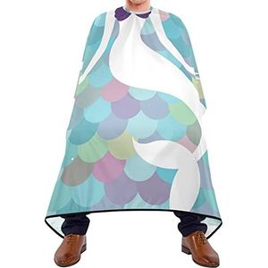 Kapsel Salon Cape Zeemeerminsilhouet Salon Cape Antistatische Hairdressing Cape Ademend Kapperscape Voor Kinderen Volwassenen Haar Styling 140 x 170 cm