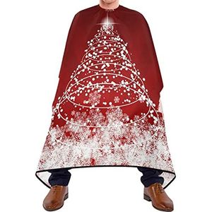 Kappersjurk Sneeuwvlokken Kerstboom Baard Bib Waterdicht Haar Snijden Schort Lichtgewicht Haar Snijden Cape Voor Barbershop Haar Snijden Schoonheidswinkels 140X170Cm