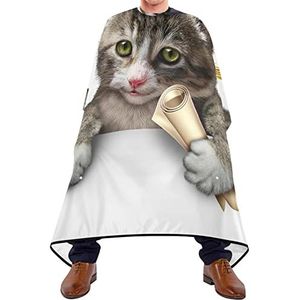 Kapper Cape Pet School Kapsel Cape Gemakkelijk Schoon Kappers Jurk Verstelbare Elastische Sluiting Kapper Jurk Cape Voor Barbershop Haar Snijden Haar Verven 140X170Cm