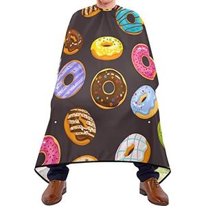 Snijden Jurken Chocolade Donuts Snijden Jurk Waterdichte Kapper Cape Verstelbare Elastische Sluiting Salon Cape Voor Salon Haar Verven Kapsel 140X170Cm