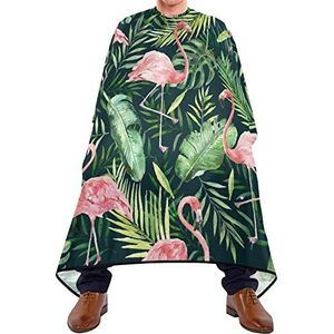 Haar Snijden Toga Palmbladeren En Flamingo Styling Capes Lichtgewicht Kapperjurk Cape Waterdicht Snijden Toga Voor Schoonheidswinkels Haar Knippen Volwassenen 140X170Cm