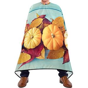 Kapsel Salon Cape Herfst Pompoenen Esdoorn Kapper Jurk Cape Waterdicht Kapsel Cape Verstelbare Elastische Sluiting Kappers Jurk Voor Kapper Kapsel Volwassenen 140X170Cm