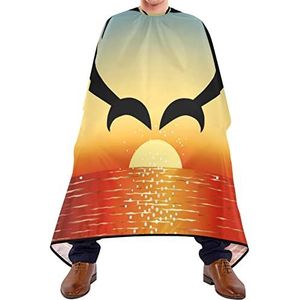 Hairdressing Cape Silhouet, Van, Twee, Dolphin Kapperscape Ademend Kapperscape Wasbaar Kapperscape Haar Voor Kinderen Haar Styling Salon Haarsnit 140 x 170 cm