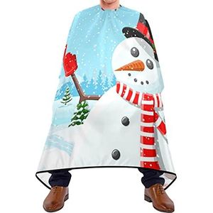 Kapperssneeuwpop, Kerstmis, tondeuse, professioneel schort, saloncape, waterdicht, stylingschort voor kappers, mannen, shampoo, 140 x 170 cm