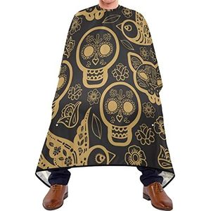 Styling Capes Schedel Dag Van De Doden Snijden Jurk Lichtgewicht Kapper Cape Gemakkelijk Scheren Bib Voor Salon Kapsel Schoonheidswinkels 140X170Cm