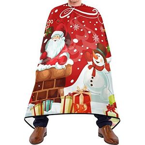 Kapperscape voor kapsalon, Kerstmis, sneeuwpop, kapperscape, ademend, kapperscape, waterdichte kapmantel voor volwassenen, haarstyling kinderen, 140 x 170 cm