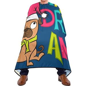 Salon Cape Schattige Puppy Pug Hairdressing Cape Ademend Kapperscape Wasbaar Kappers Snijden Cape Voor Volwassenen Kinderen Haar Styling 140 x 170 cm