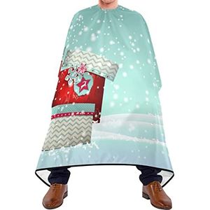 Scheren Bib Kerst Witte Uil Winter Haar Snijden Jurk Lichtgewicht Kappers Jurk Gemakkelijk Schoon Snijden Jurk Voor Kapperszaak Haar Snijden Schoonheidswinkels 140X170Cm