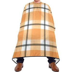 Hairdressing Cape Herfstoranje Buffalo Check Barber Cape Waterdichte Kapmantel Ademend Salon Cape Voor Volwassenen Haarontwerp Salon Haarsnit 140 x 170 cm