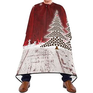 Haar Snijden Jurk Kerst Koffie Boom Baard Bib Waterdichte Salon Cape Verstelbare Elastische Sluiting Styling Capes Voor Volwassenen Kinderen Salon 140X170Cm