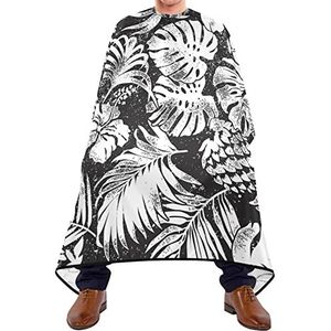 Baard Bib Tropische Bloem Ananas Salon Cape Gemakkelijk Schoon Salon Jurken Waterdicht Scheren Bib Voor Haar Snijden Kinderen Volwassenen 140X170Cm