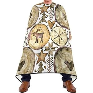 Kappers Cape Kerst Rendier Haar Snijden Schort Waterdichte Kappers Schort Lichtgewicht Kapper Cape Voor Kapperszaak Haar Snijden Schoonheidswinkels 140X170Cm