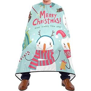 Kapper Cape Kerst Witte Sneeuwpop Snijden Jurk Lichtgewicht Salon Jurken Waterdichte Styling Capes Voor Haar Verven Volwassenen Salon 140X170Cm