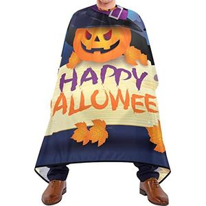 Salon Cape Halloween Pompoen Herfst Kapper Cape Verstelbare Elastische Sluiting Kappers Jurk Waterdichte Kappers Cape Voor Salon Kapsel Kids 140X170Cm